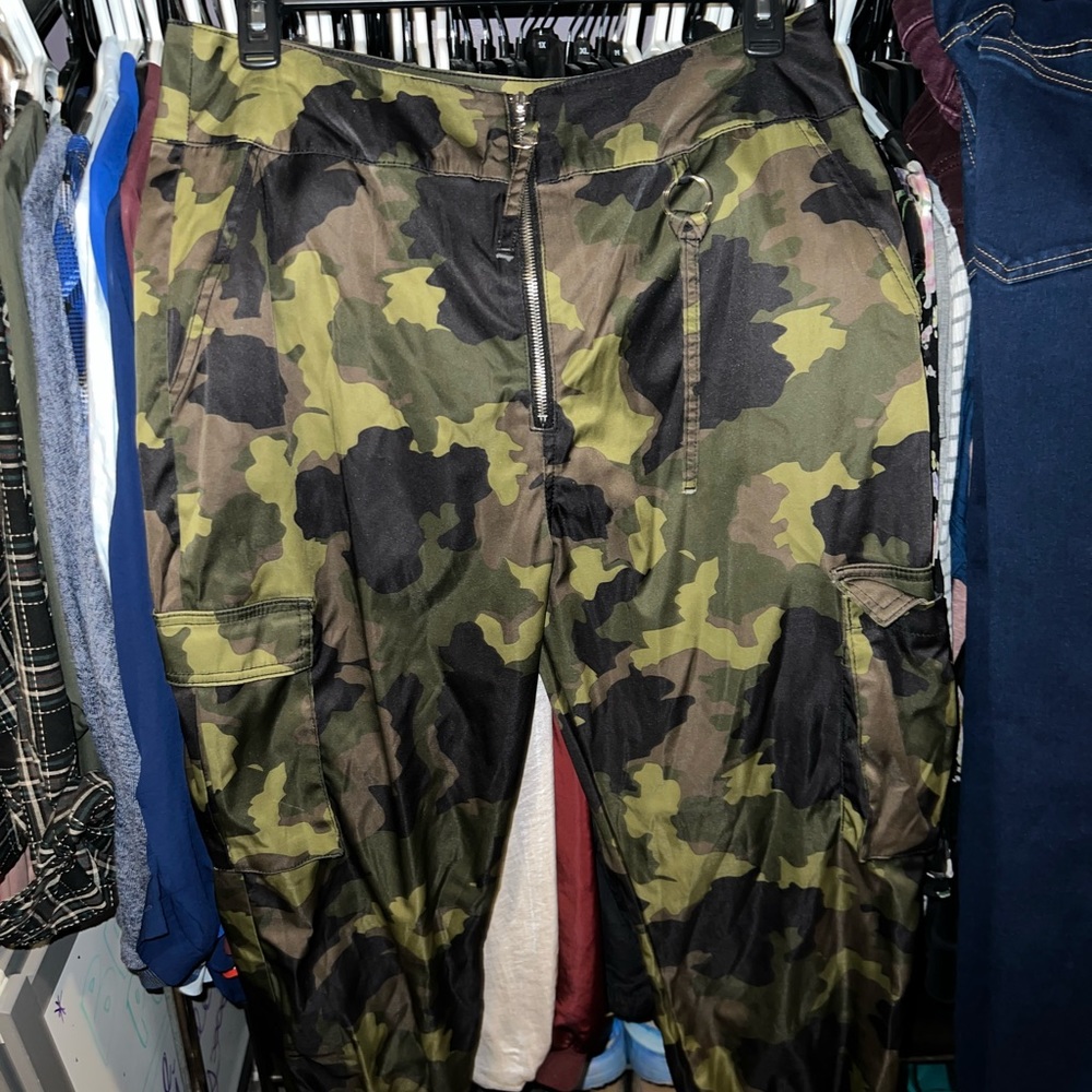 Silky camo joggers